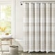 preview thumbnail 2 of 8, Lush Decor Hygge Geo Shower Curtain Taupe & White
