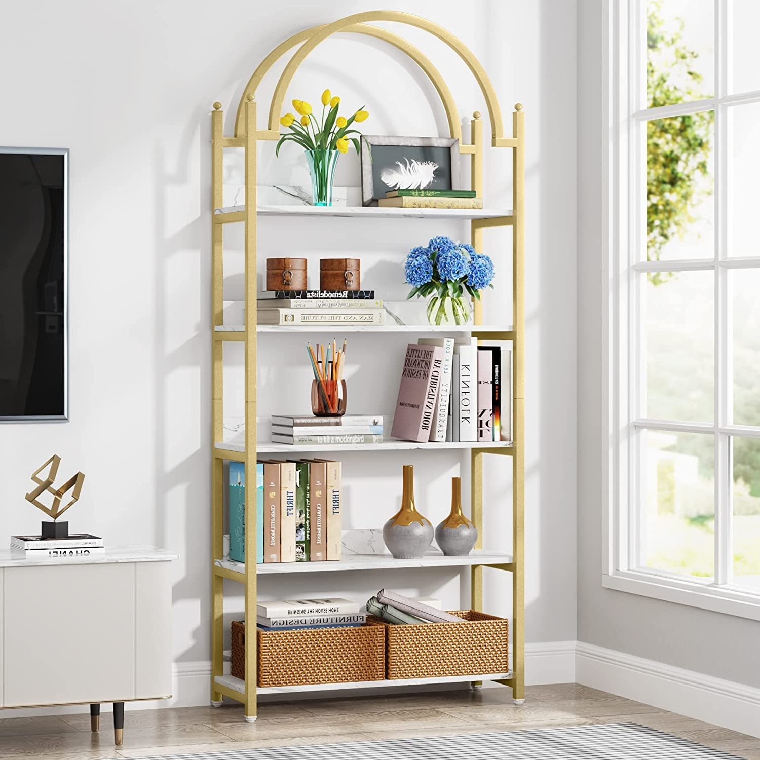 Tall discount metal shelf
