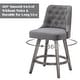 preview thumbnail 23 of 24, HOMYKA Tufted Swivel Bar Stool with Wood Grain Chair Legs Set of 2