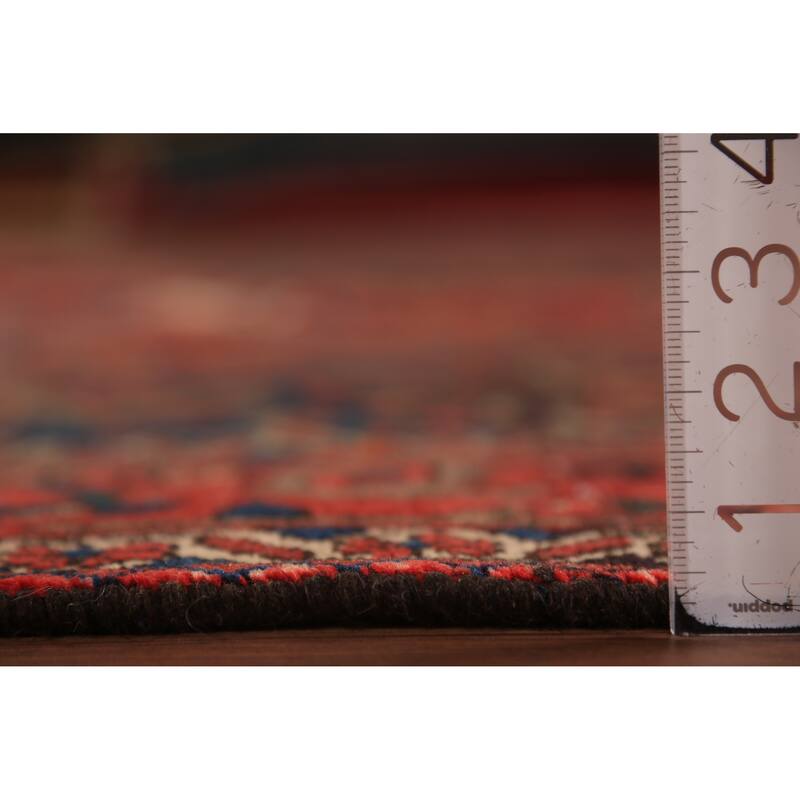 Bakhtiari Persian Vintage Area Rug Hand-Knotted Red Wool Carpet - 6'8" x 9'7"