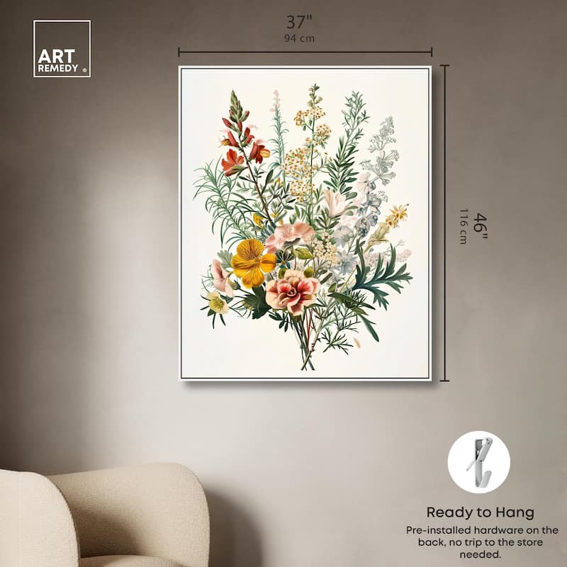 Quaint Bouquet Canvas by Art Remedy
