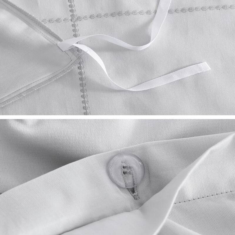 Vera Wang Simple Dot 100% Cotton Grey Duvet Cover & Sham Set