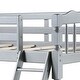 preview thumbnail 10 of 8, Convertible Twin Bunk Bed with Ladder & Guard-Rail, Grey