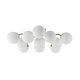 preview thumbnail 8 of 26, Modern 11-Light Frosted Glass Globe Wavy Arm Sputnik Semi-flush Mount