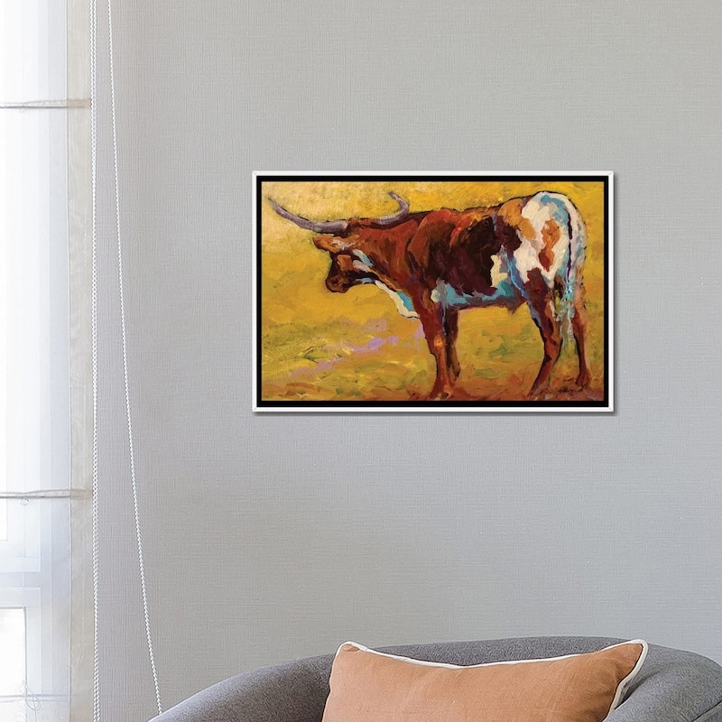 iCanvas "Longhorn Portrait, Back" by Marion Rose Framed
