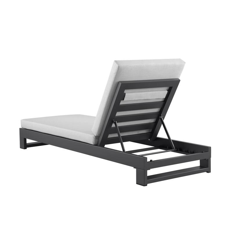 KOVA Minimalist Aluminum Outdoor Chaise Lounge (Set of 2)