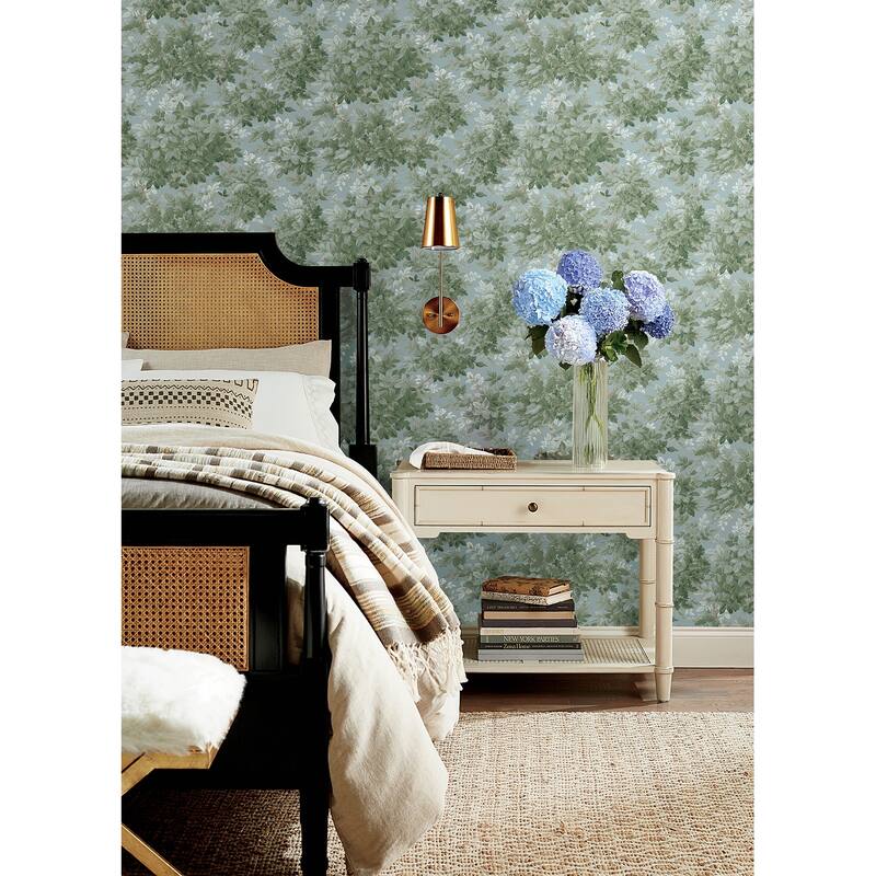 A-Street Prints Greenwood Light Blue Deciduous Wallpaper