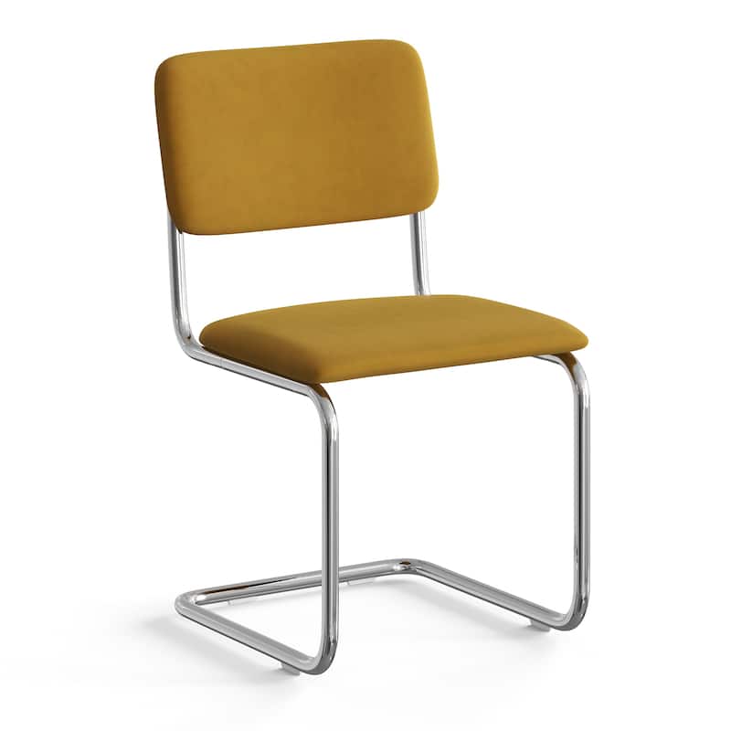 Hayward Velvet Side Chair Chrome Frame (Set Of 2) - Gold