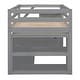 preview thumbnail 11 of 38, Twin Size Wooden Loft Bed with Retractable Writing Desk & 3 Drawers