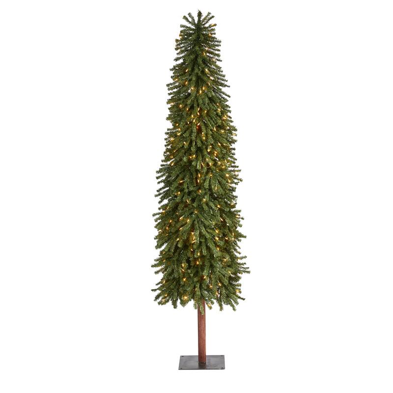 7' Grand Alpine Christmas Tree with 400 Clear Lights - Green