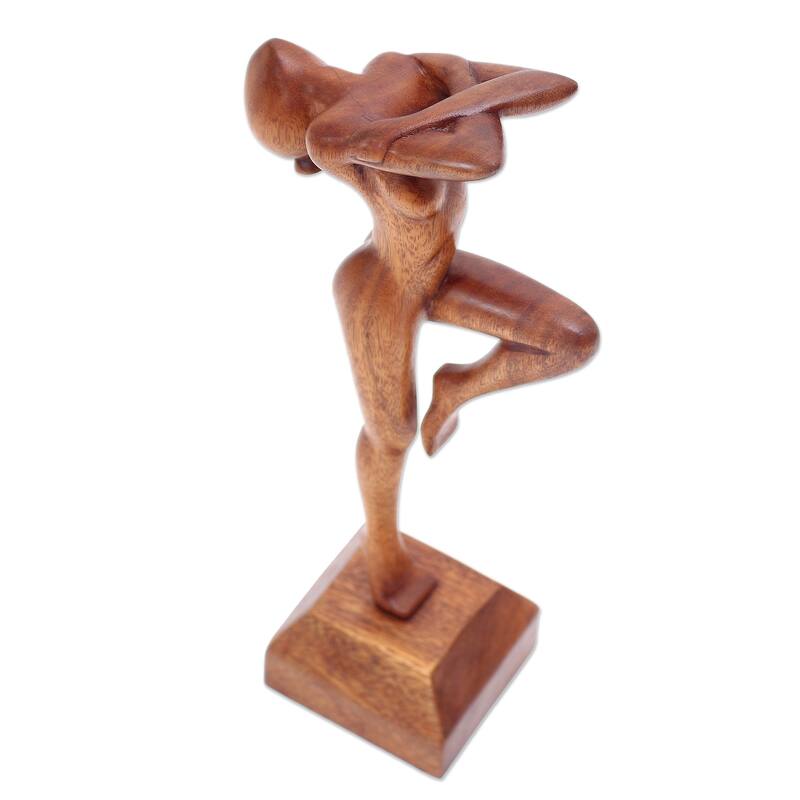 Novica Handmade Little Dancer Wood Sculpture