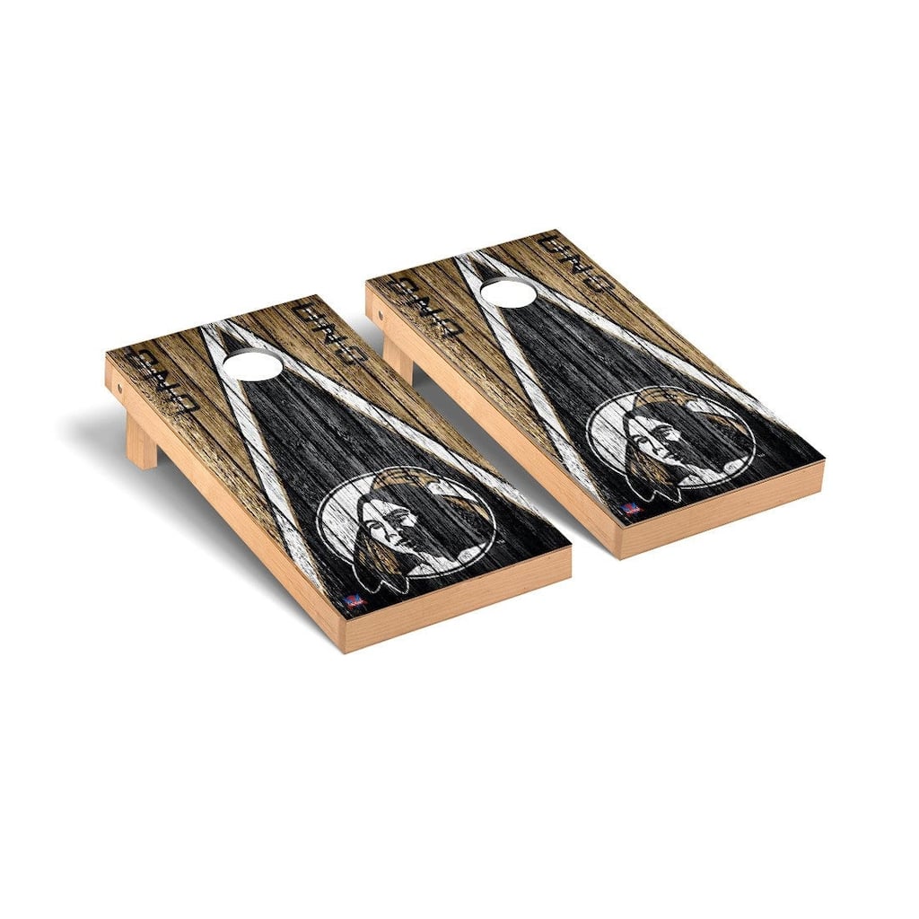 North Carolina Pembroke Braves Triangle Cornhole Board Set