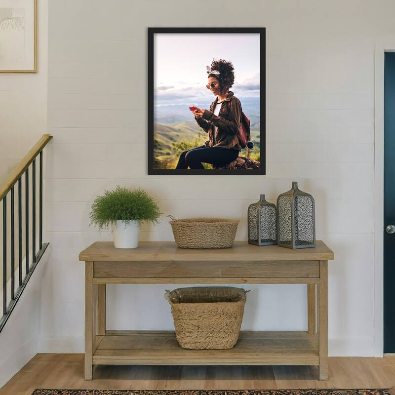 Grace Brushed Gold Narrow Framed Picture Frame, Photo Frame