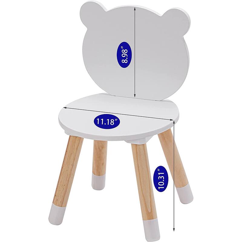 UTEX Kids Wood 3-piece Table and Chair Set