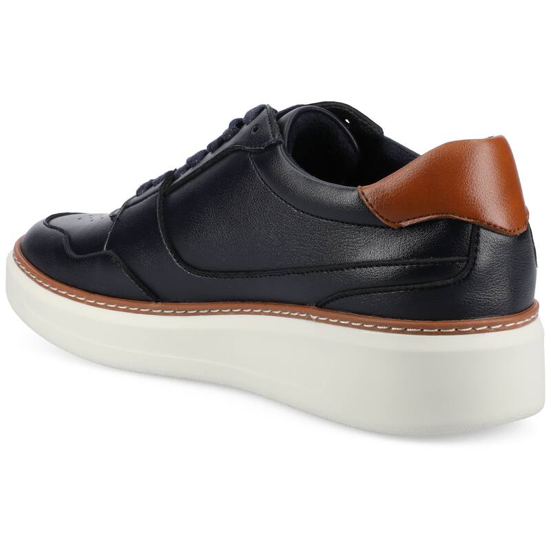 Vance Mens Hustle Perforated Low Top Court Sneaker