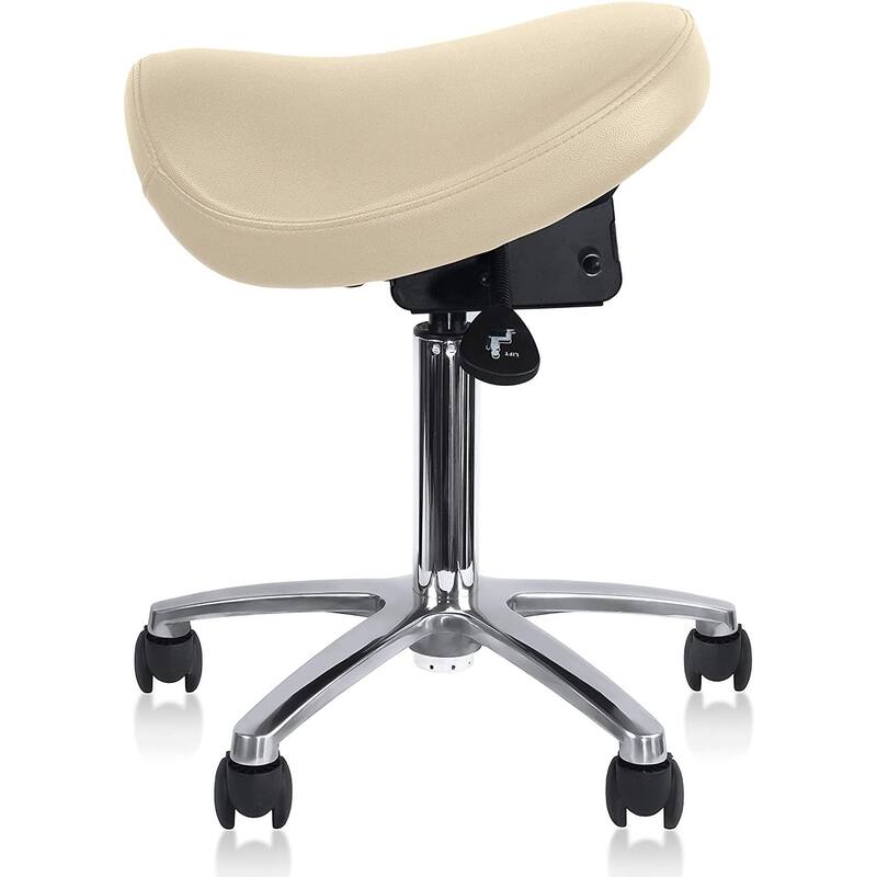 Adjustable Saddle Stool Tilt Backless Chair With Wheels Salon Dental Hygienist Rolling Dentist Clinical Hospital Lab Exam