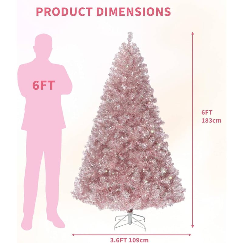 Rose Gold Artificial Christmas Tree for Home, Office Decoration - N/A