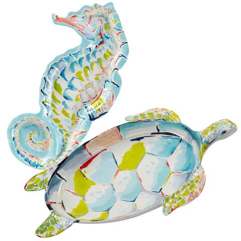 Certified International Deep Sea 2-piece Melamine Hostess Serving Set
