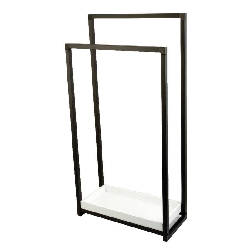 Kingston Brass Edenscape Freestanding 2-Tier Towel Rack - Matte Black