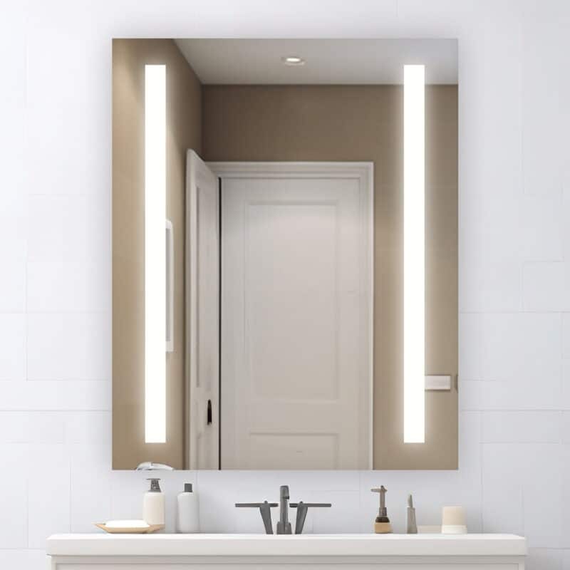 AQUADOM Royal Basic LED Medicine Cabinet, Defogger, 3X Vertically Adjustable Magnifying Mirror