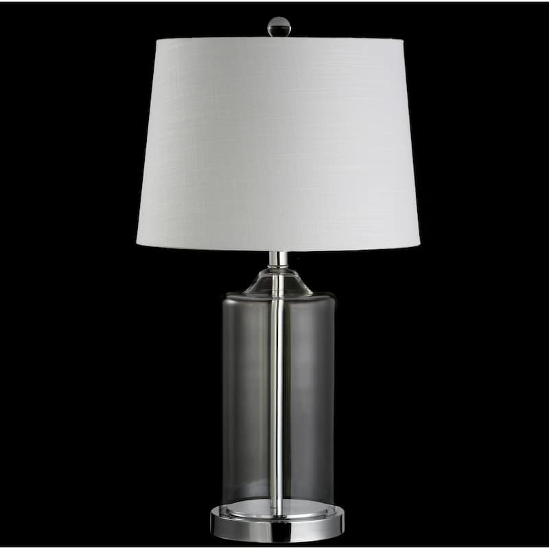 Oslo 25" Glass LED Table Lamp, Clear/Chrome by JONATHAN Y