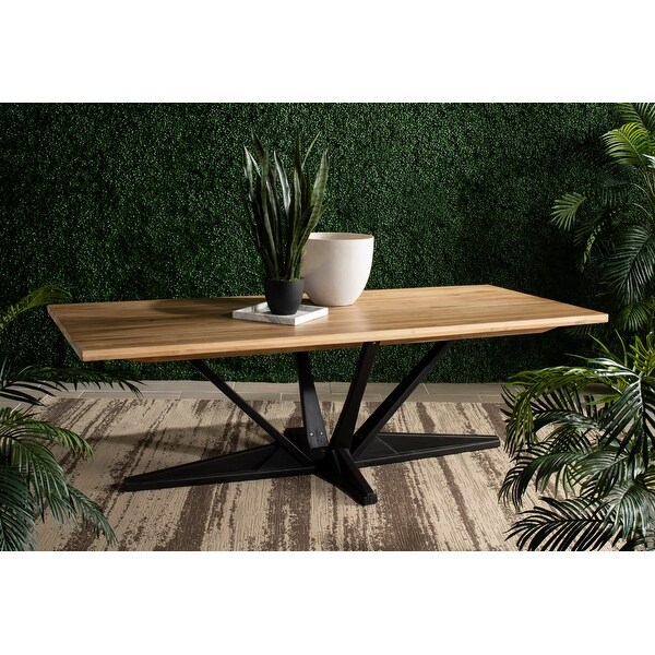 Shop Safavieh Couture Zetta Brown/Black Teak/Stainless ...