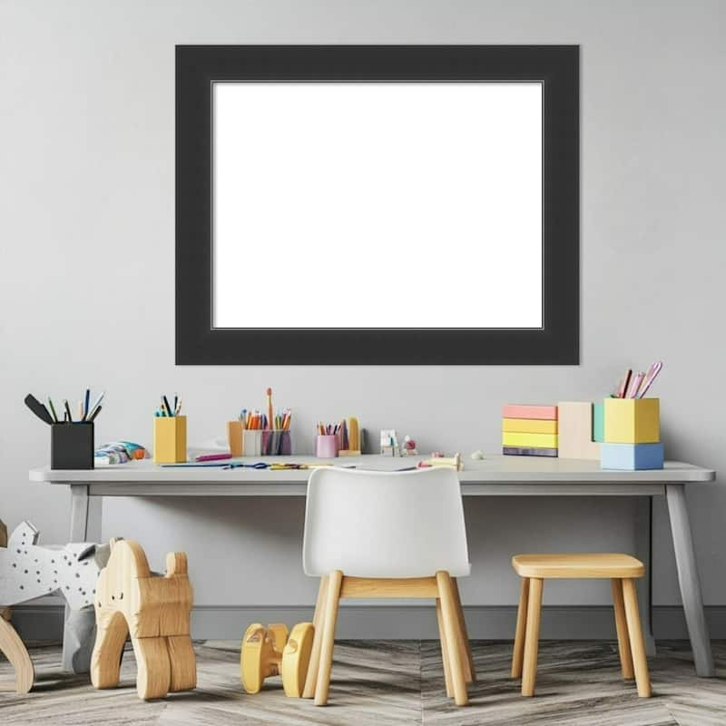 Amanti Art Corvino Black Framed Dry Erase Magnetic Board