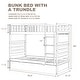 preview thumbnail 23 of 24, Pine Wood Twin Bunk Beds for Kids with Safety Rail and Movable Trundle Bed