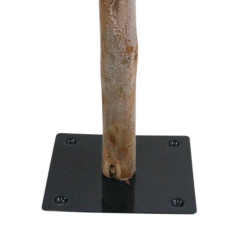 Set of 3 Flocked Alpine Artificial Christmas Trees 5' - Multi Lights - 5 Foot