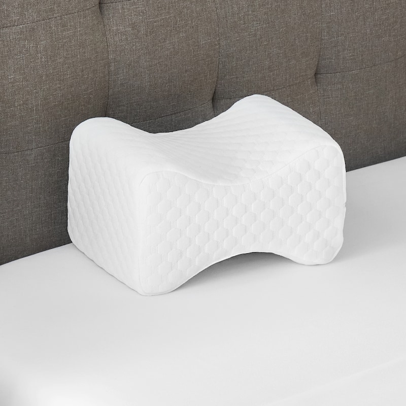 Bodipedic Set of 2 Memory Foam Accessory Pillows - Knee Pillow and U-Neck Pillow