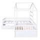 preview thumbnail 5 of 19, Twin Size House Platform Kids Bed Frame with Three Storage Drawers, White
