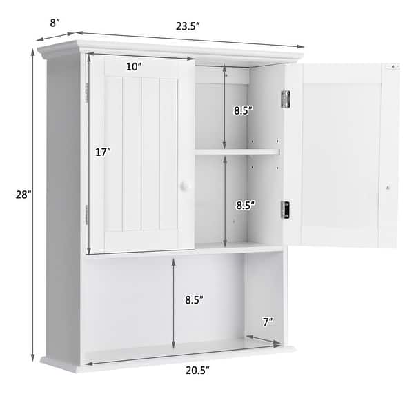 Costway Wall Mounted Bathroom Storage Cabinet Medicine Cabinet