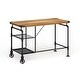preview thumbnail 17 of 15, Furniture of America Wini Urban Black 47-inch Metal Desk with Wheels