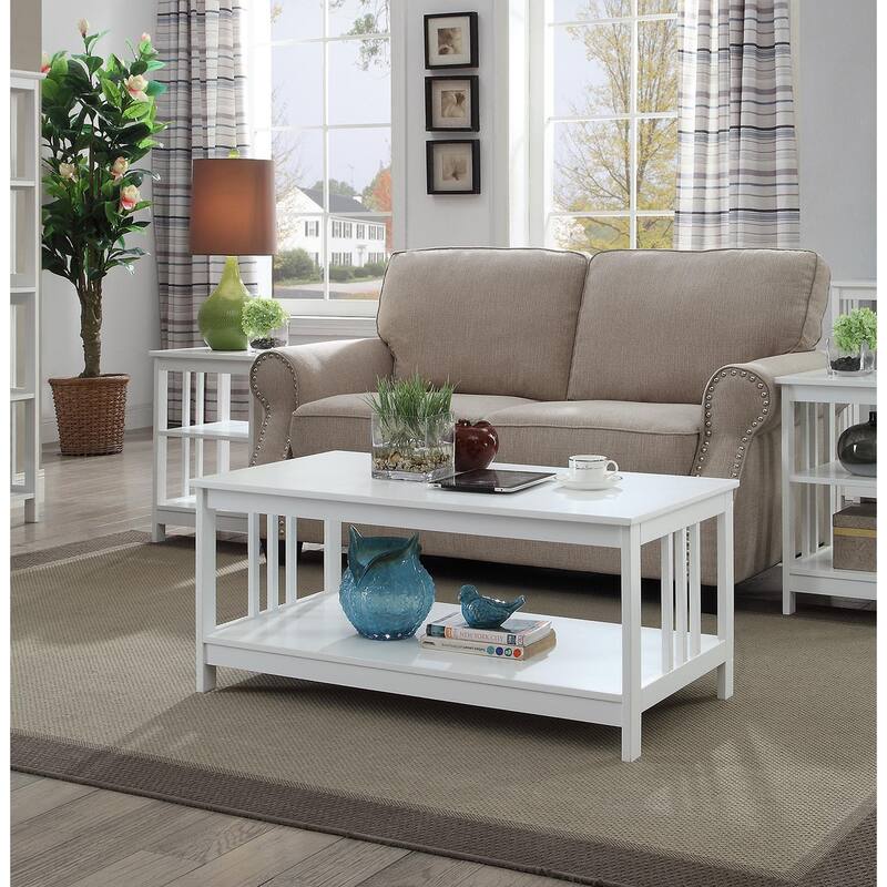 Convenience Concepts Mission Coffee Table with Shelf