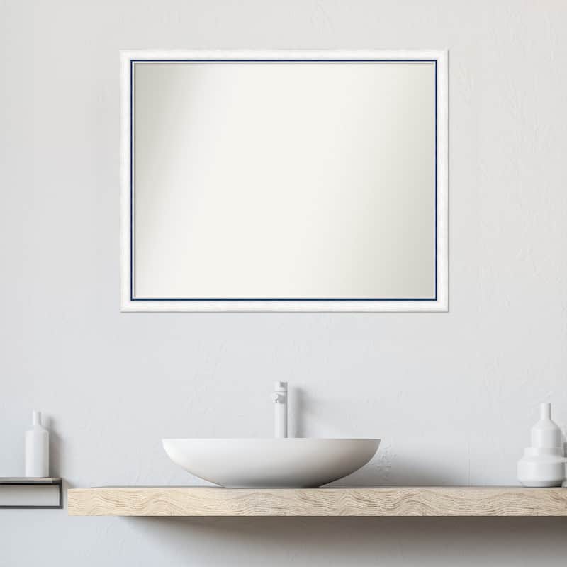 Morgan Non-Beveled Wood Framed Bathroom Vanity Wall Mirror