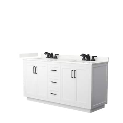Miranda 66-inch Double Vanity, Quartz Top