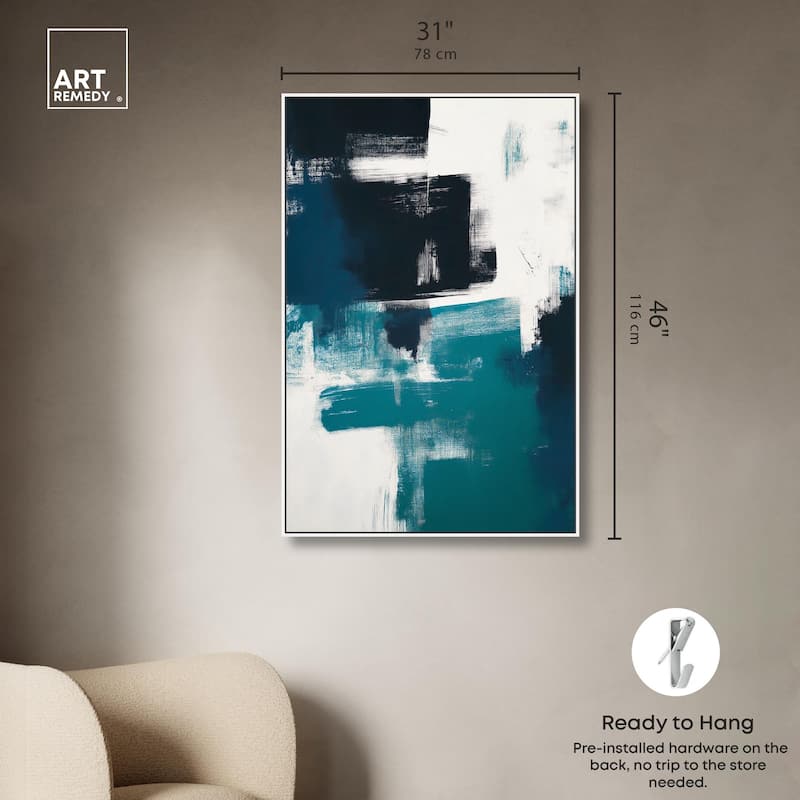 Weight of Teal II Canvas by Art Remedy