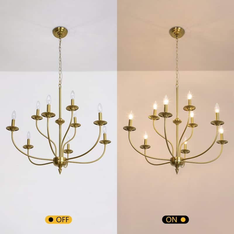 Maxax 9 - Light Candle Style Classic / Traditional Chandelier