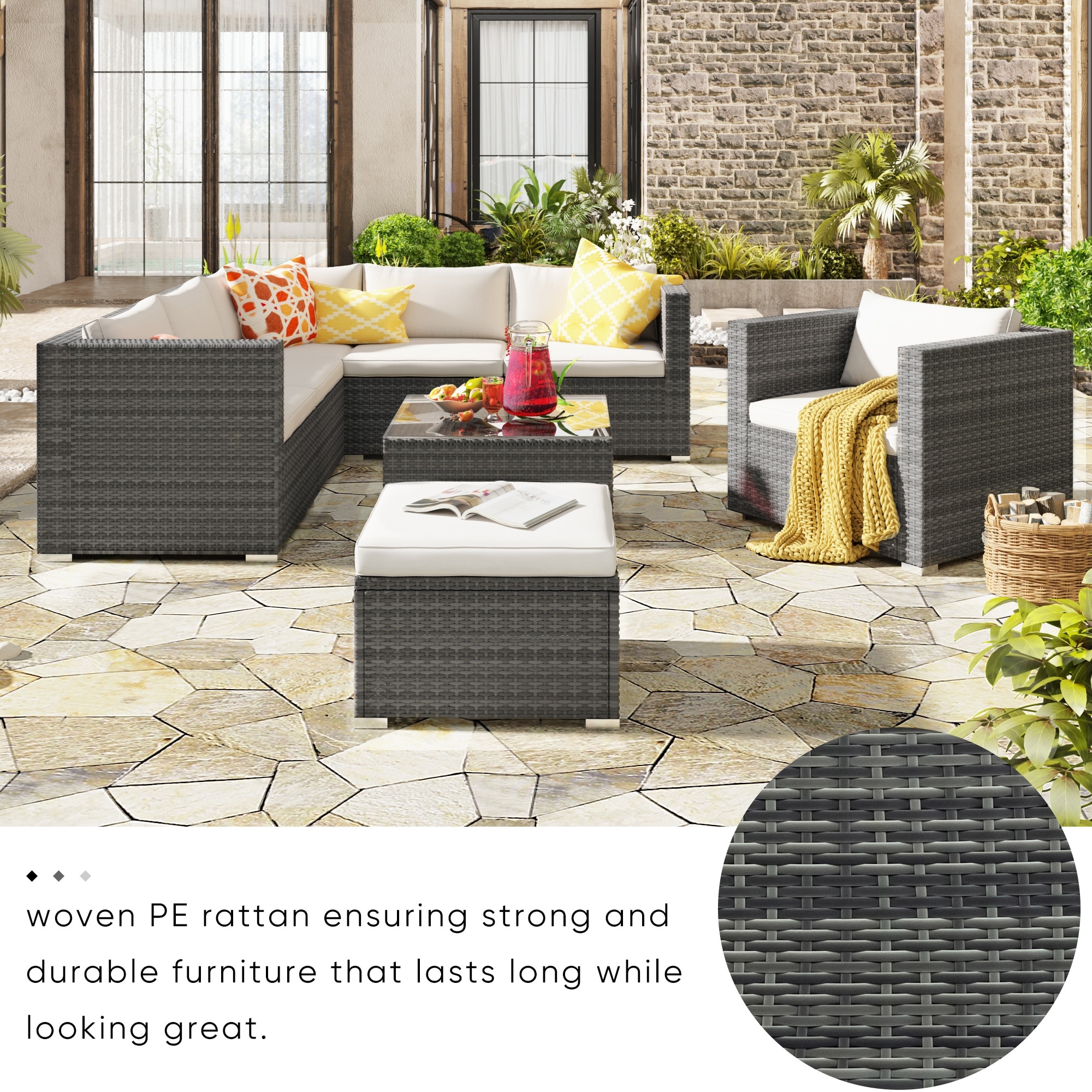 8 seater best sale corner sofa garden