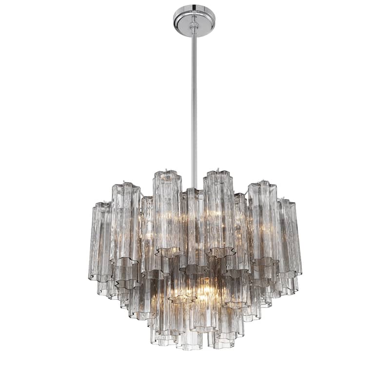Addis 9 Light Polished Chrome Chandelier - 22"W x 14.25"H x 22"D