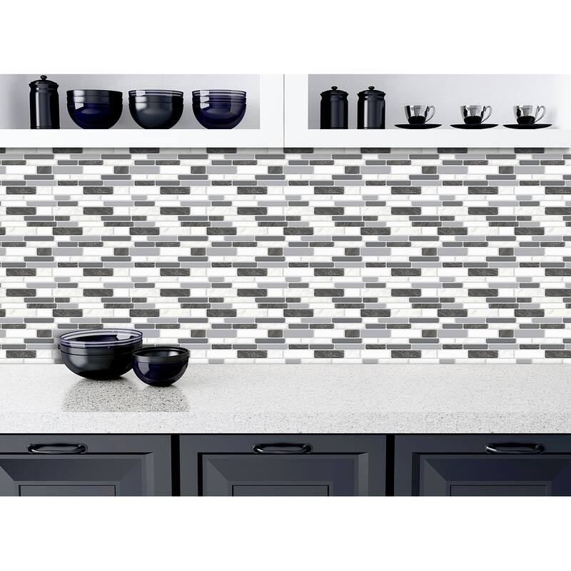 12"x12" Peel and Stick Backsplash Tile for Kitchen, Self Adhesive Wall Tiles Sticker, 10-Sheet