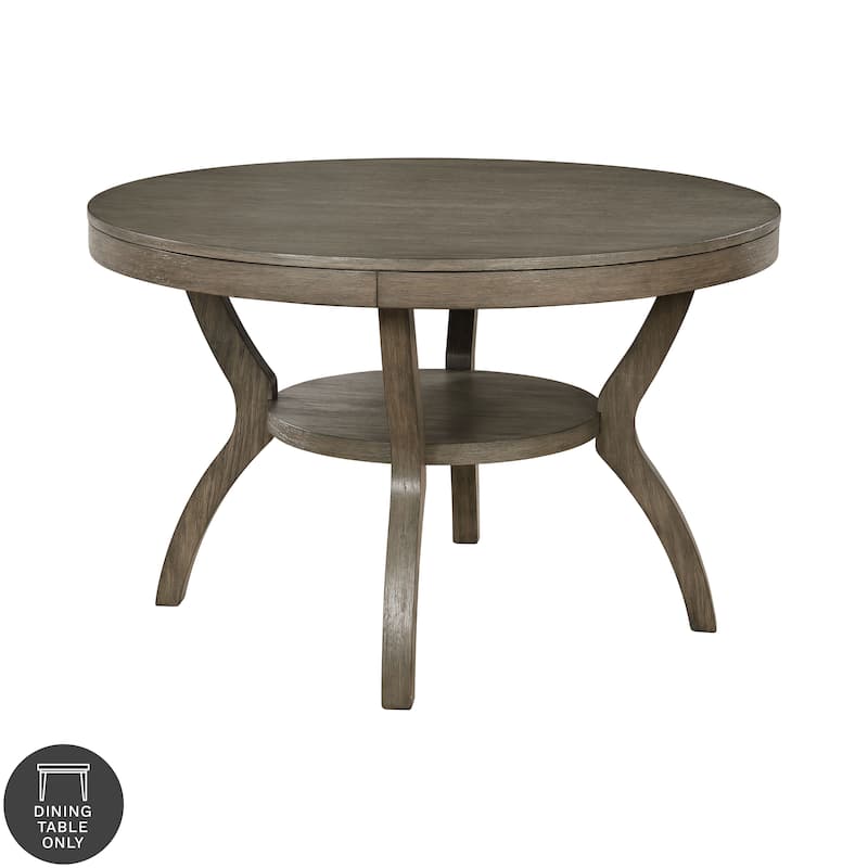 Furniture of America Melody Fields Rustic 48-inch Grey Wood Round Dining Table - Grey