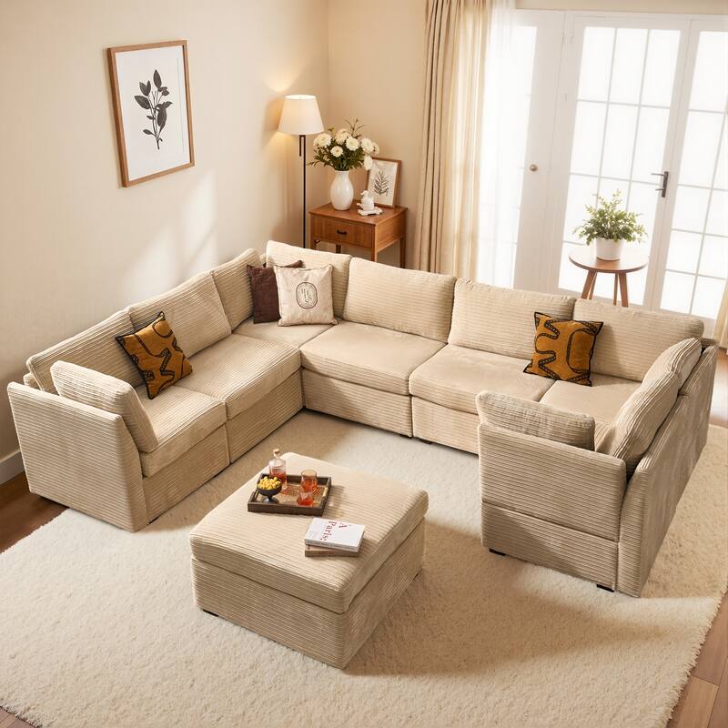 OVIOS Elegant L-Shaped Sofa