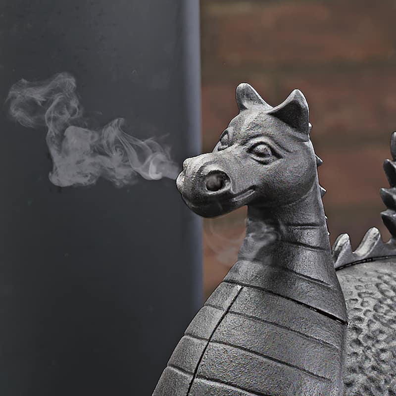 Dragon Woodstove Steamer in Cast Iron - Black