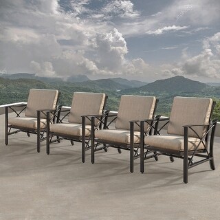 Aluminum Outdoor Deep Seating Rocking Club Chairs in Antique Copper ...
