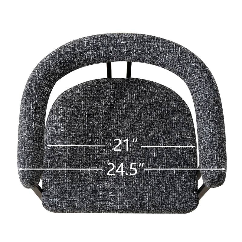 17" Seat Height Upholstered Chenille Dining Armchair (Set of 2)