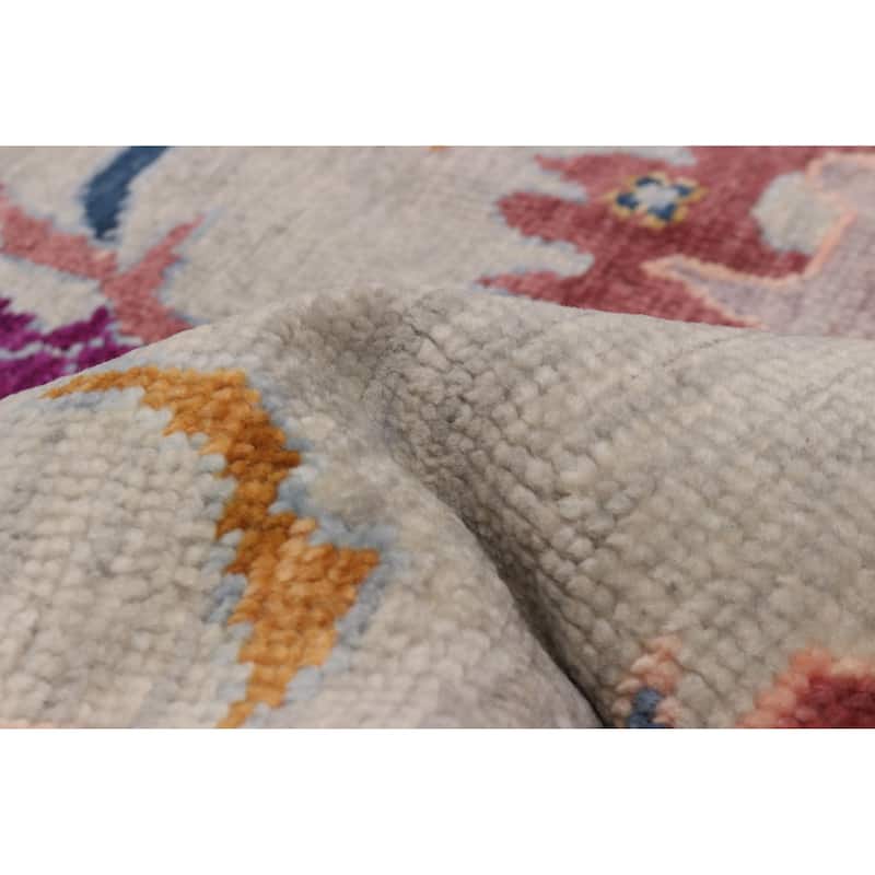 ECARPETGALLERY Hand-knotted Modern Oushak Light Grey Wool Rug - 7' 10" x 9' 10"