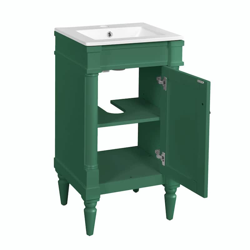18-Inch Modern Bathroom Vanity with Sink