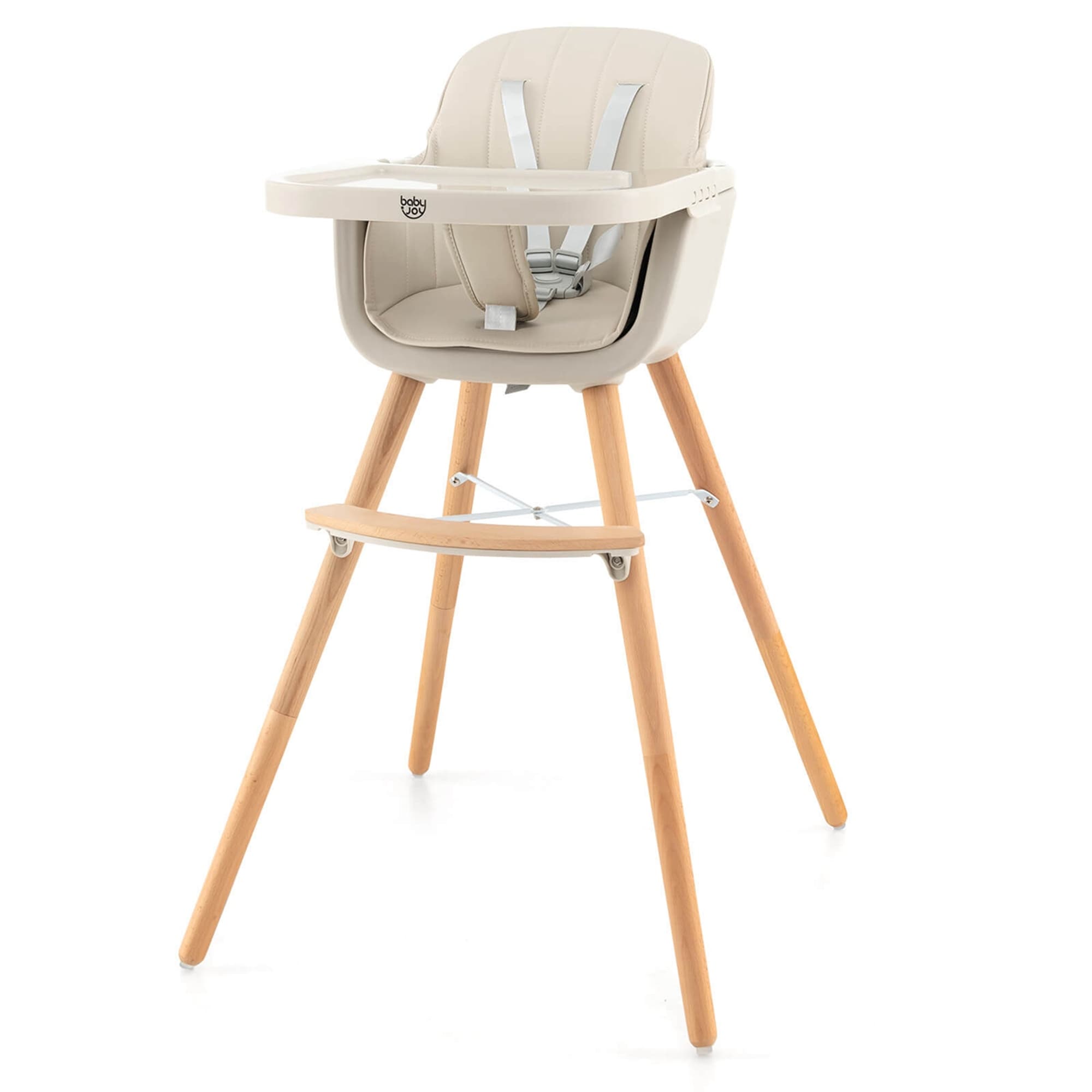 Costway 3 in 1 Convertible Wooden High Chair Toddler Feeding Chair - See Details