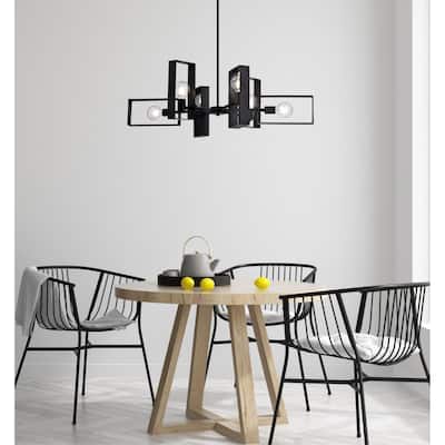 Westinghouse Lighting Porter Six-Light Indoor Chandelier, Matte Black Finish